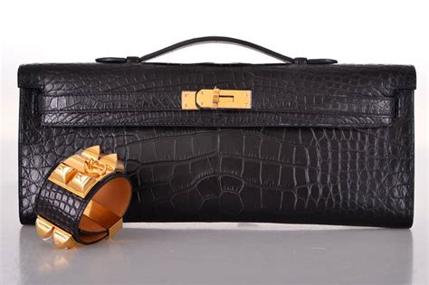 hermes black clutch bag|Hermes kelly cut clutch.